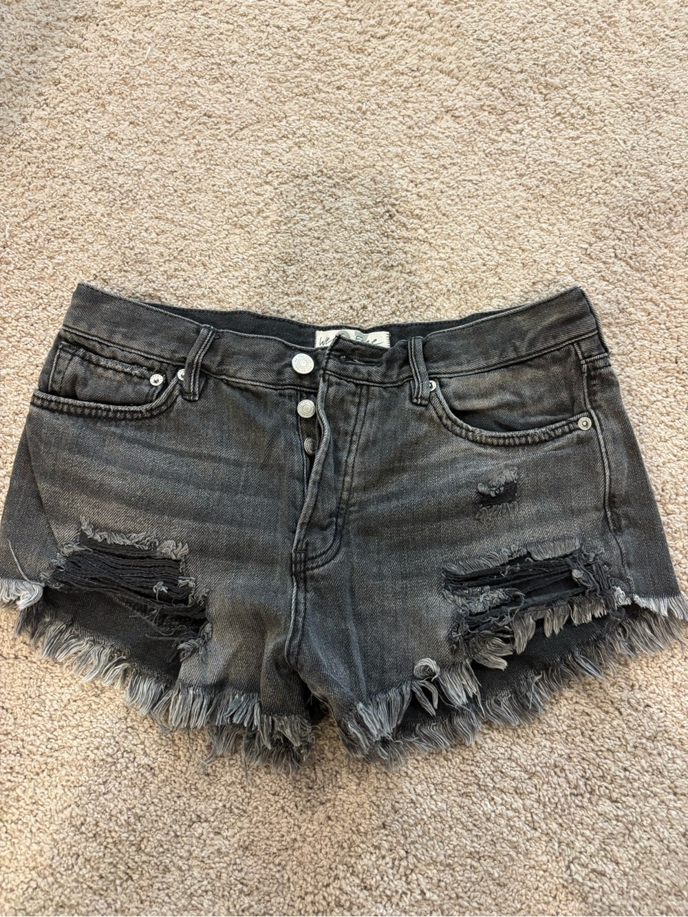 Free People Loving Good Vibrations Jean Shorts